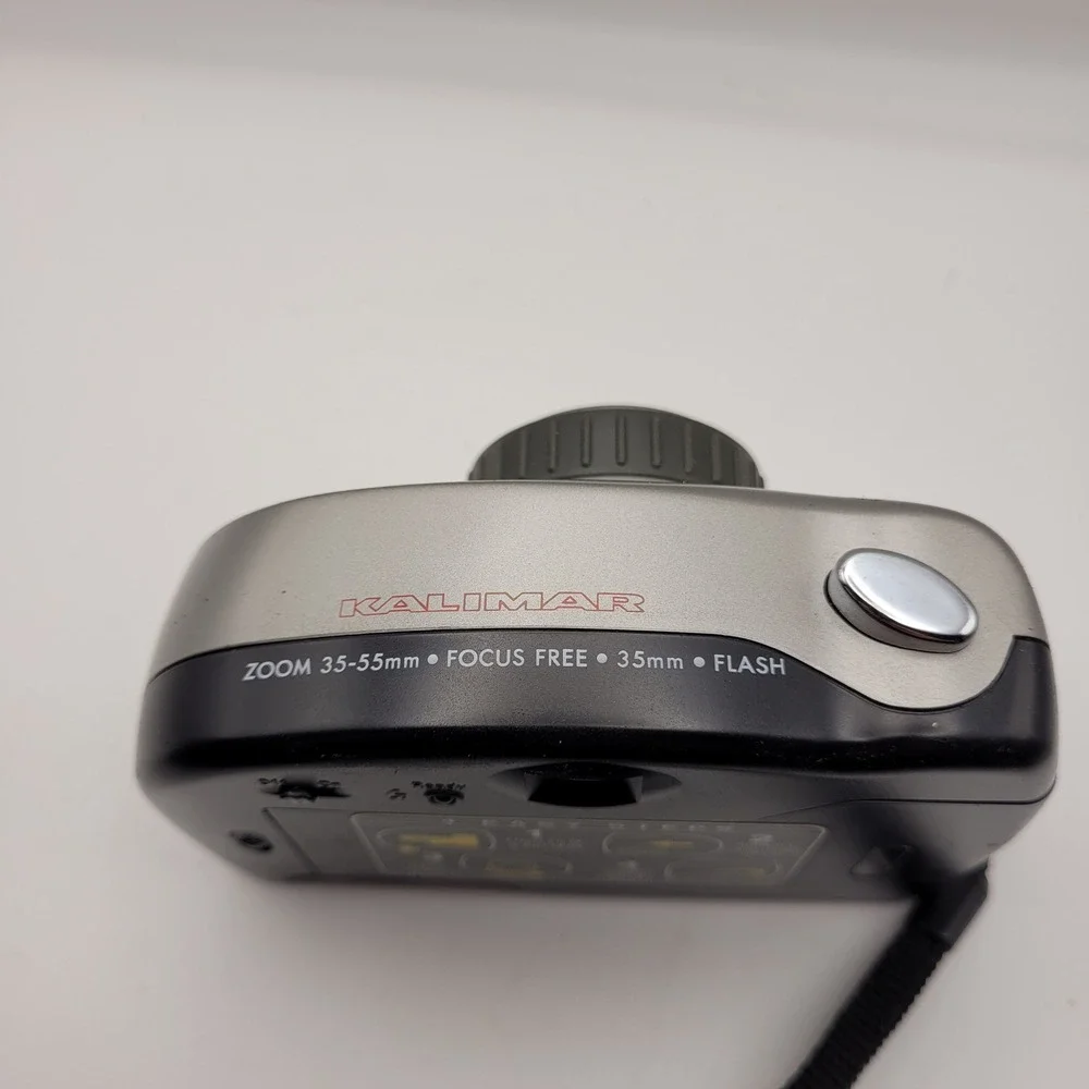 Kalimar Precision Zoom 35-55mm Film Camera Silver Focus Free 35mm Flash Case